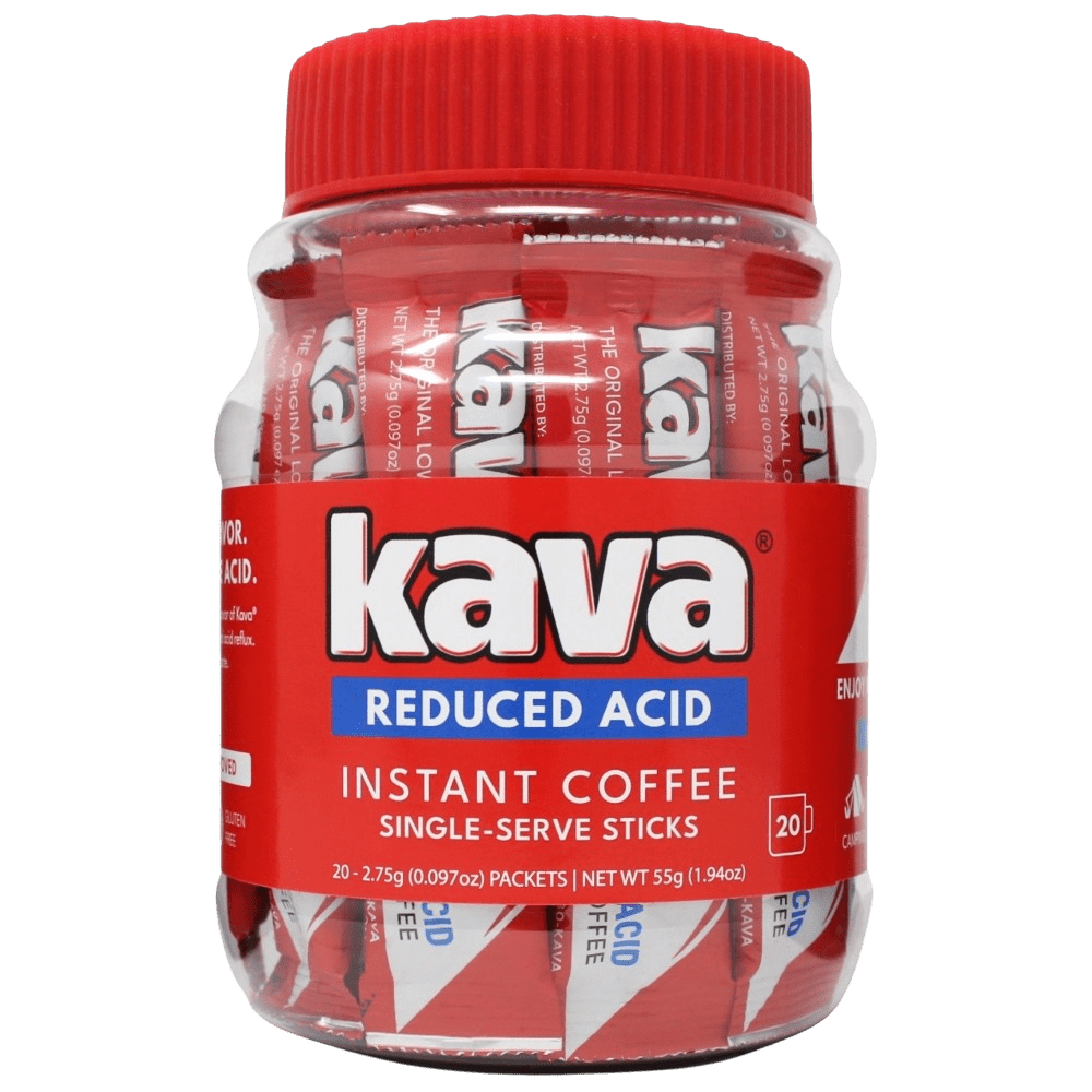 Kava Low Acid Instant Coffee Packets Sticks Jar